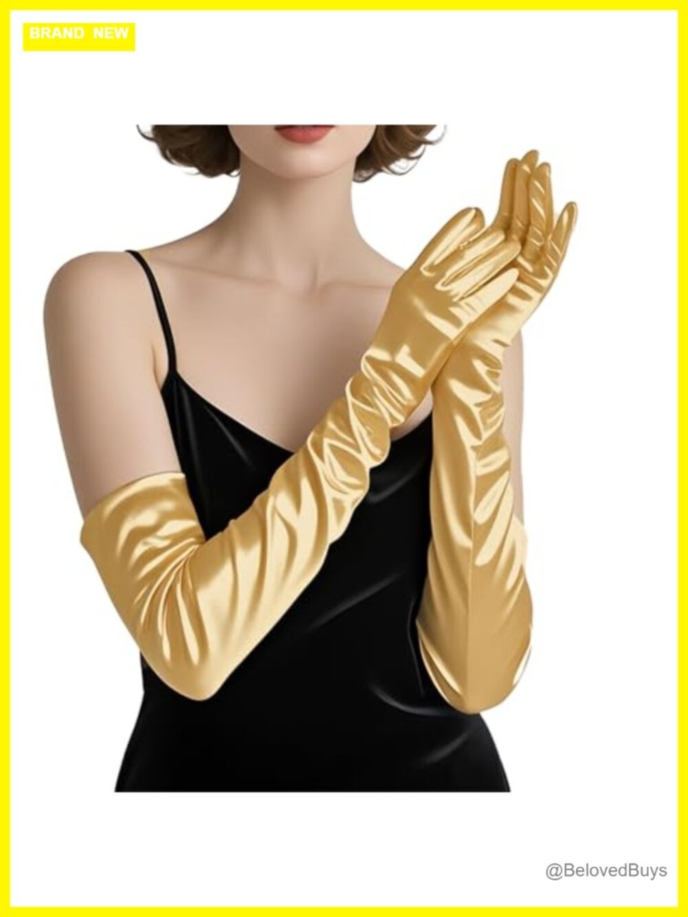 Satin Elbow Length Long Gloves Opera Tea Party Costume Bridal Evening